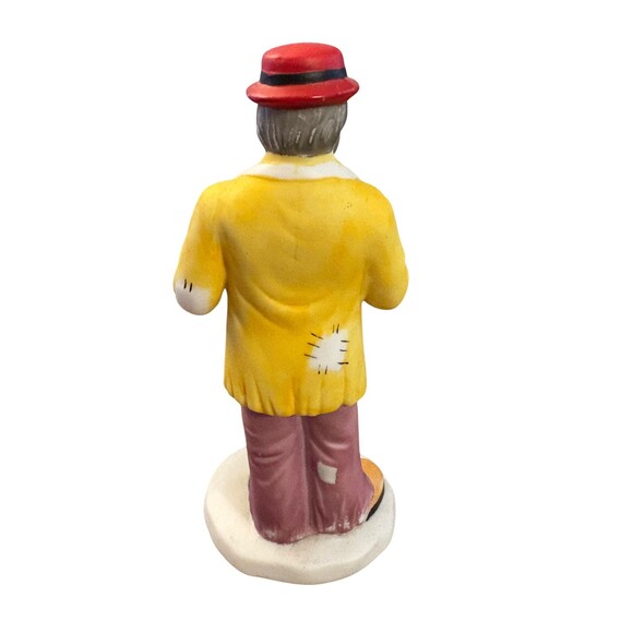 Vintage Emmett Kelly Jr. Flambro Musical Wind-Up Clown Figurine – Street Organ - Picture 4 of 6